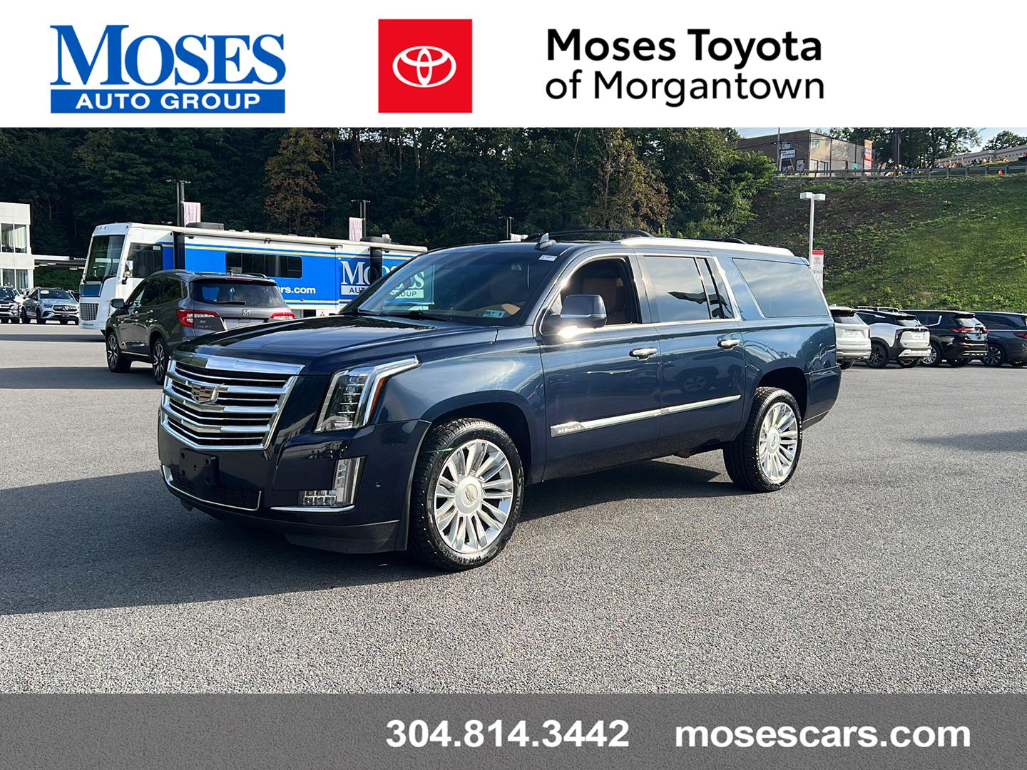 Dark Adriatic Blue Metallic 2017 Cadillac Escalade ESV SUV / Crossover Four-Wheel Drive 8-Speed Automatic