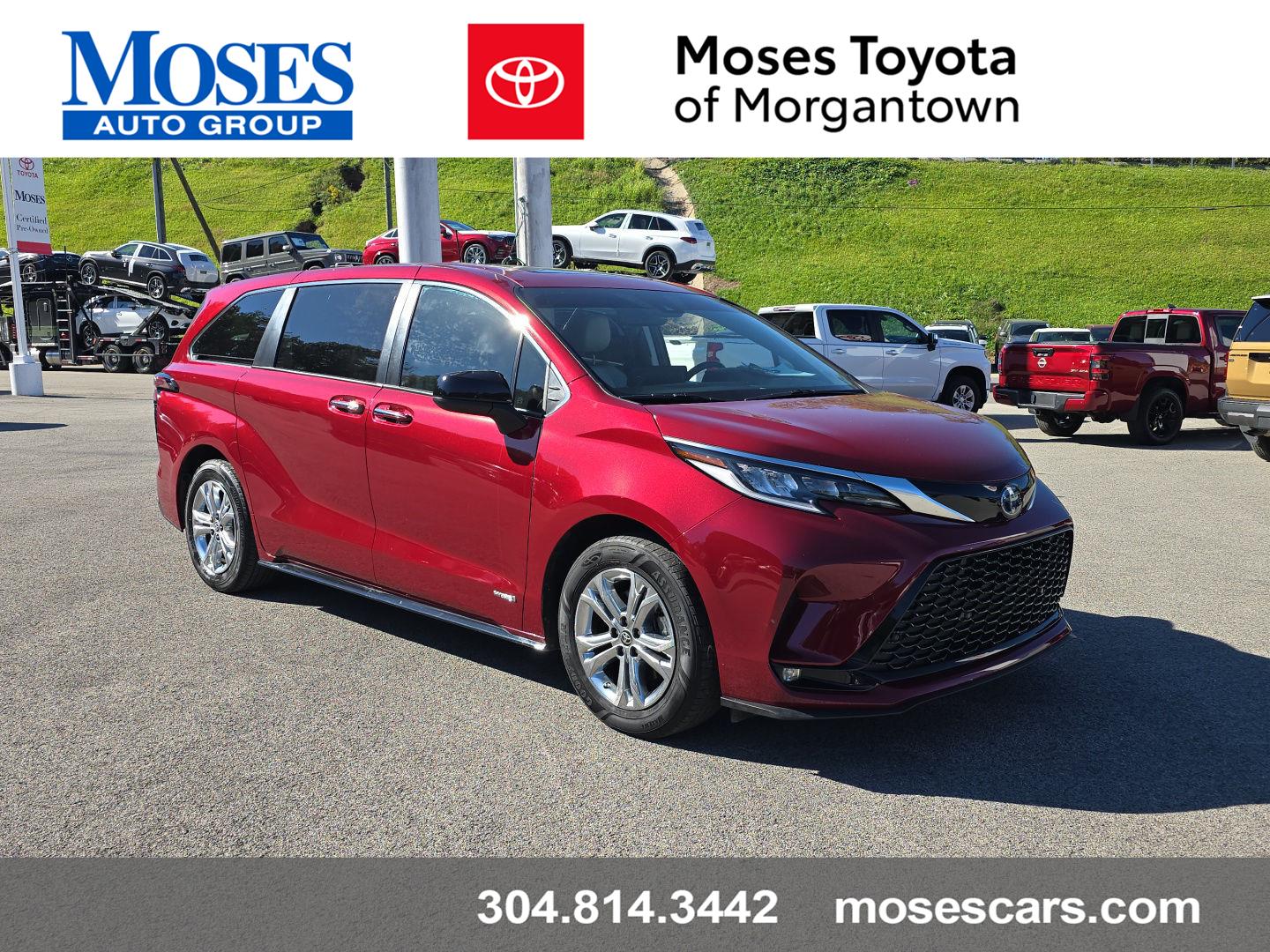 Red (Ruby Flare Pearl) 2021 Toyota Sienna Minivan All-Wheel Drive Continuously Variable Transmission