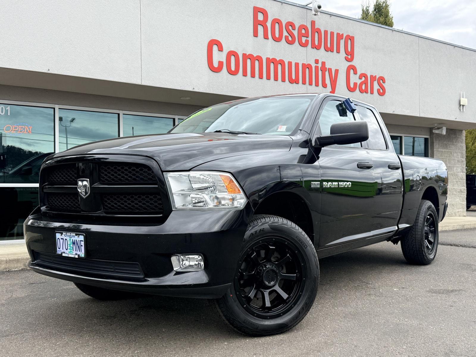 Black 2012 RAM 1500 Pickup Truck Four-Wheel Drive 6-Speed Automatic