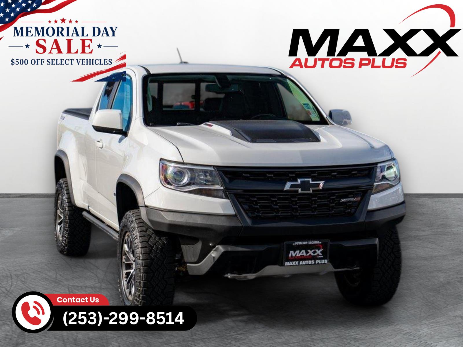 Summit White 2020 Chevrolet Colorado ZR2 Extended Cab 4WD Pickup Truck Four-Wheel Drive 6-Speed Automatic