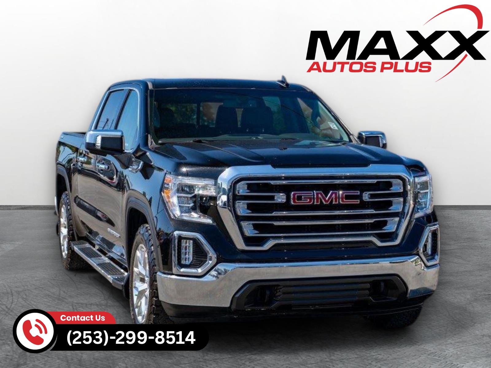 Onyx Black 2019 GMC Sierra 1500 SLT Crew Cab 4WD Pickup Truck Four-Wheel Drive 8-Speed Automatic