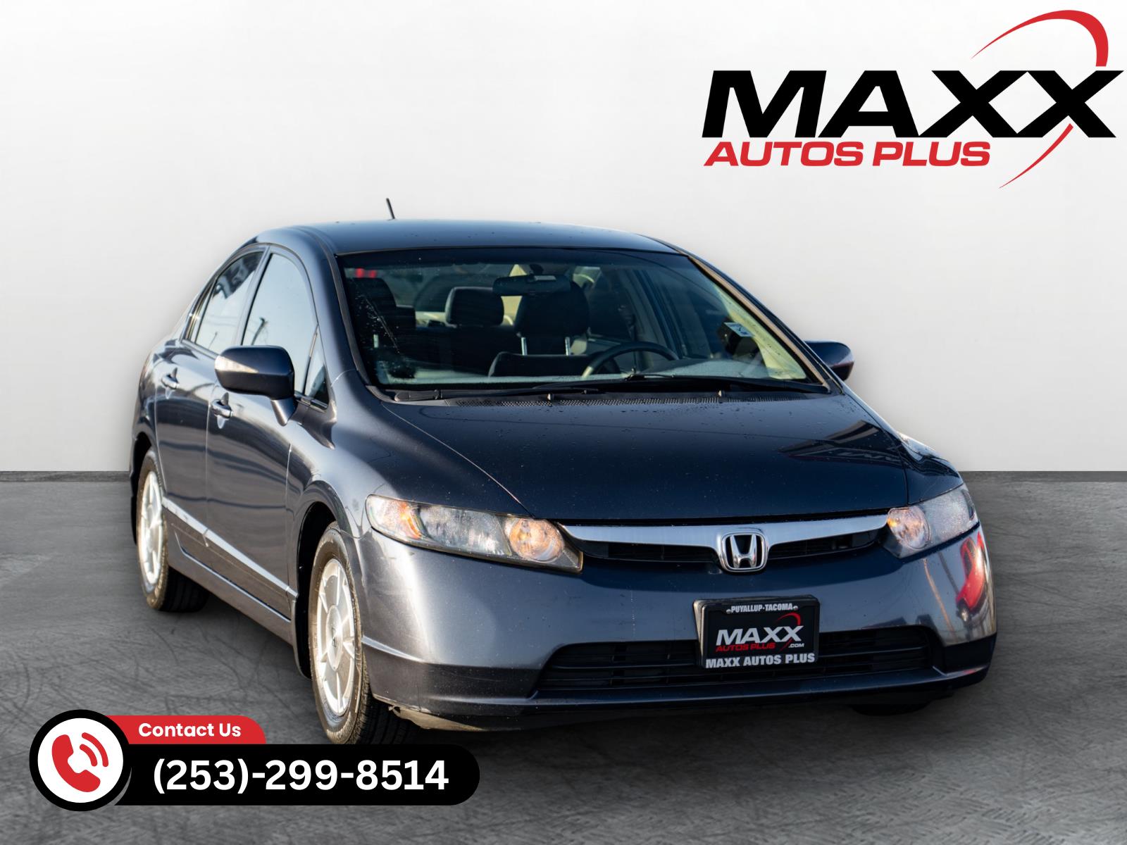 Alabaster Silver Metallic 2008 Honda Civic Hybrid FWD Sedan Front-Wheel Drive Continuously Variable Transmission