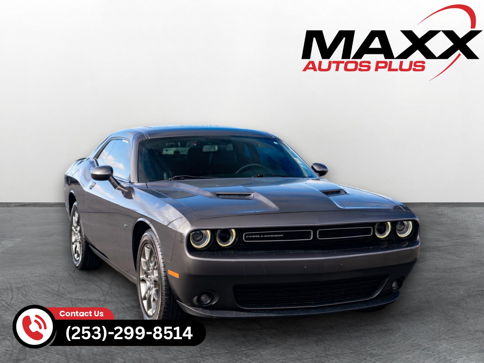 Gray (Granite Pearlcoat) 2017 Dodge Challenger GT AWD Coupe All-Wheel Drive 8-Speed Automatic