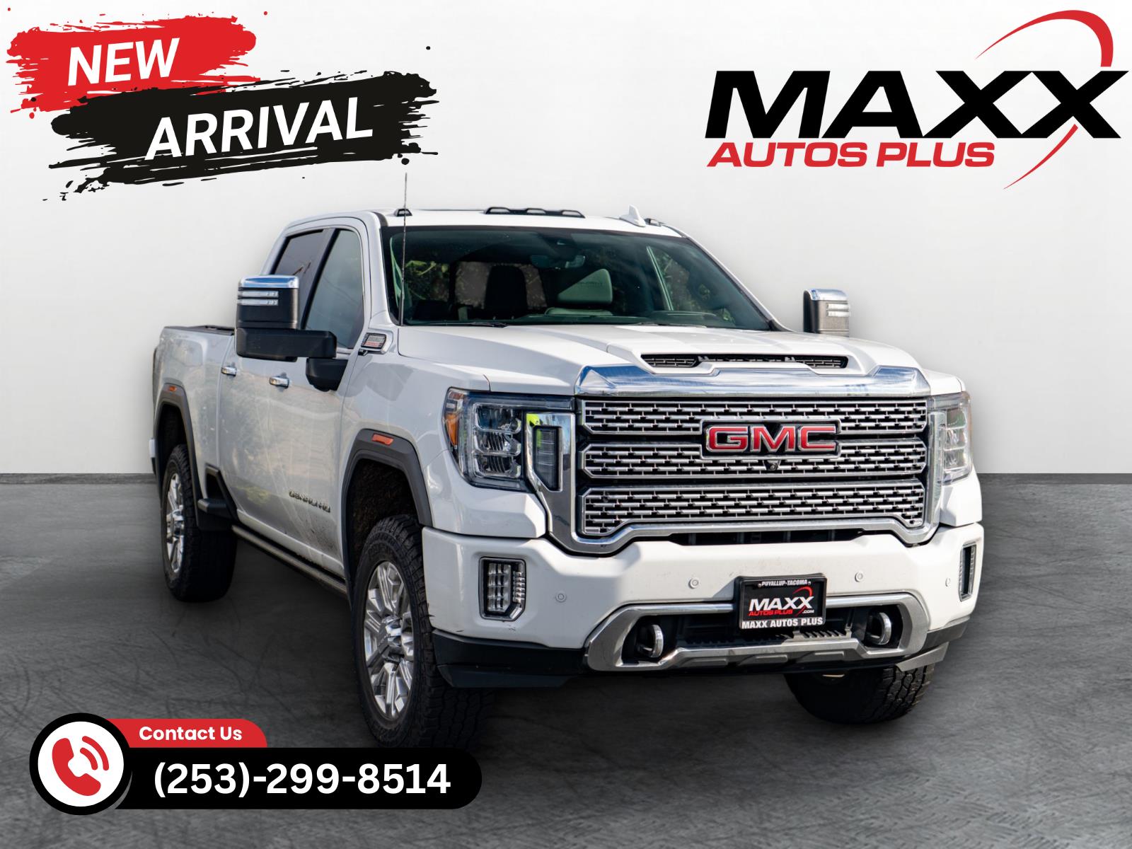 Summit White 2021 GMC Sierra 2500HD Denali Crew Cab 4WD Pickup Truck Four-Wheel Drive Automatic
