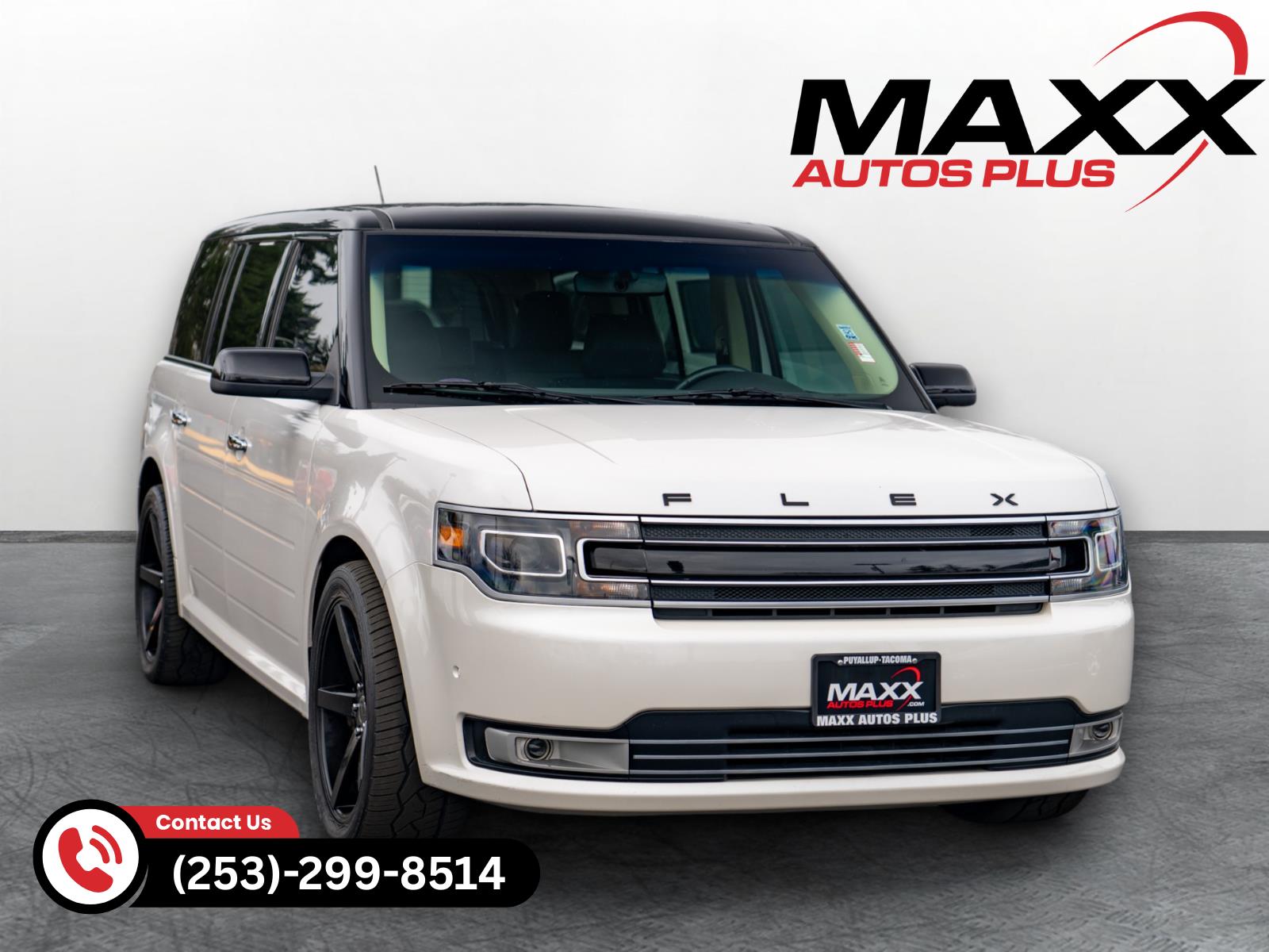 White Platinum Metallic Tri-Coat 2019 Ford Flex Limited AWD SUV / Crossover All-Wheel Drive 6-Speed Automatic