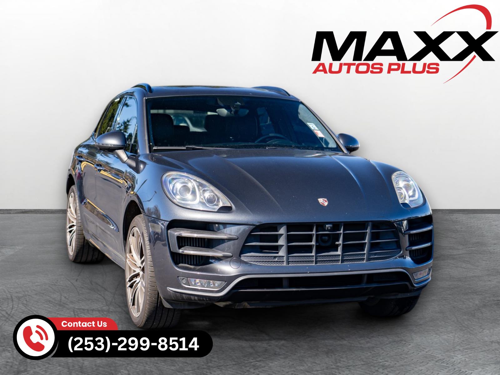 Gray (Volcano Grey Metallic) 2018 Porsche Macan Turbo AWD SUV / Crossover All-Wheel Drive Automatic