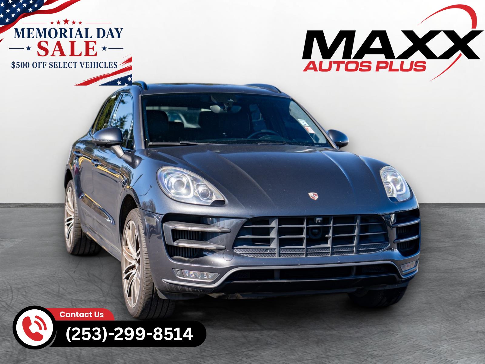 Gray (Volcano Grey Metallic) 2018 Porsche Macan Turbo AWD SUV / Crossover All-Wheel Drive Automatic