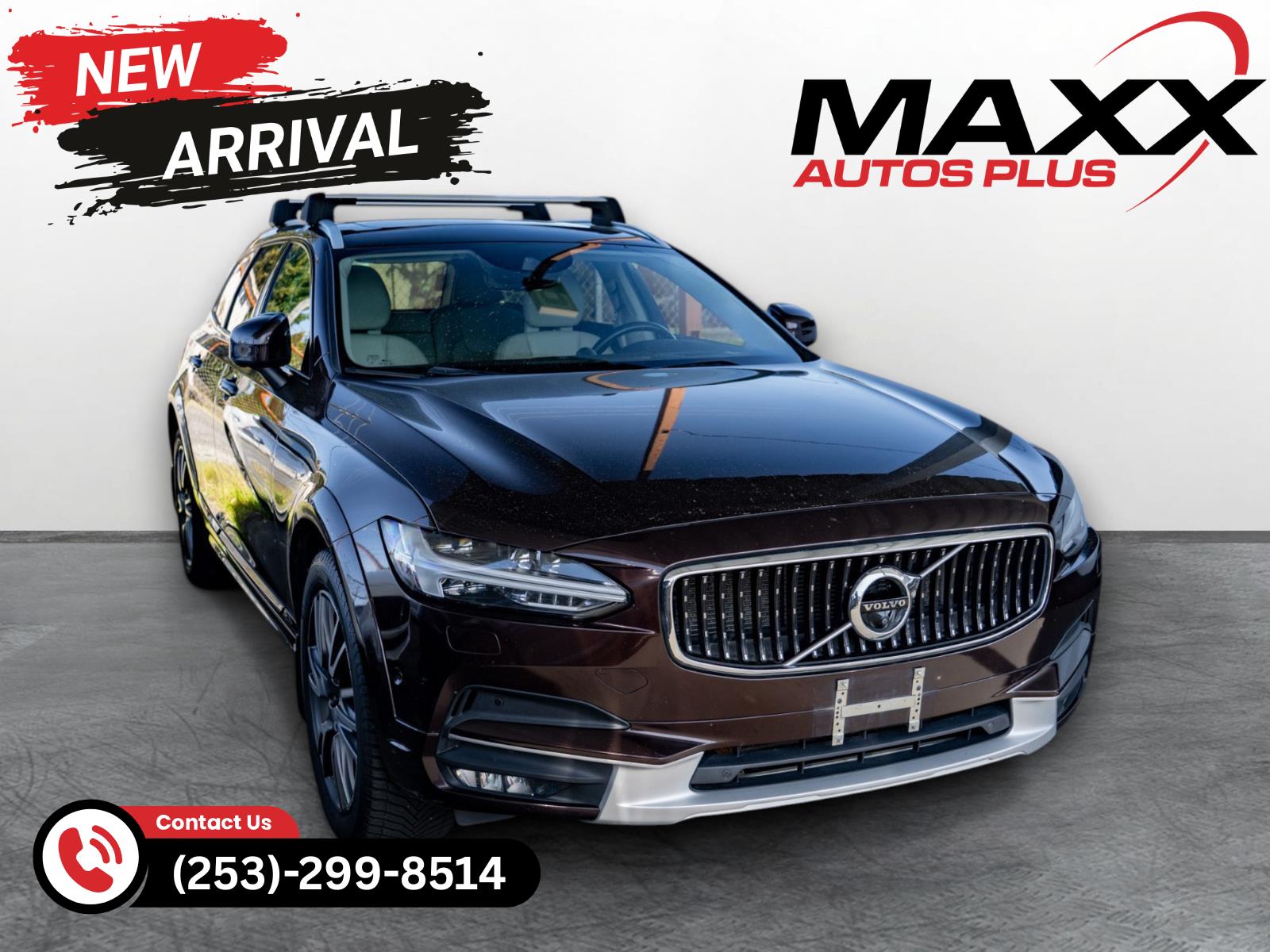 Maple Brown Metallic 2017 Volvo V90 Cross Country T6 AWD Wagon All-Wheel Drive Automatic