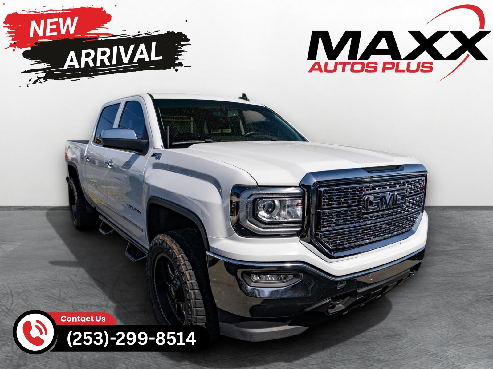 Summit White 2017 GMC Sierra 1500 SLT Crew Cab 4WD Pickup Truck Four-Wheel Drive 6-Speed Automatic