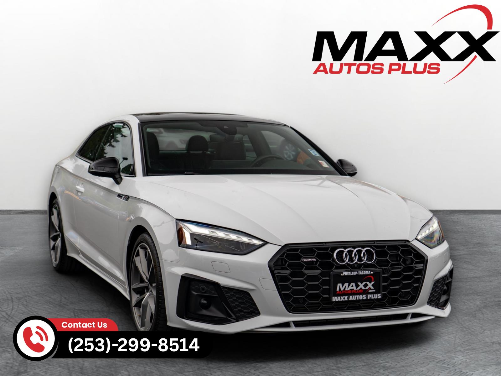 Glacier White Metallic 2021 Audi A5 quattro Prestige 45 TFSI Coupe AWD Coupe All-Wheel Drive Automatic