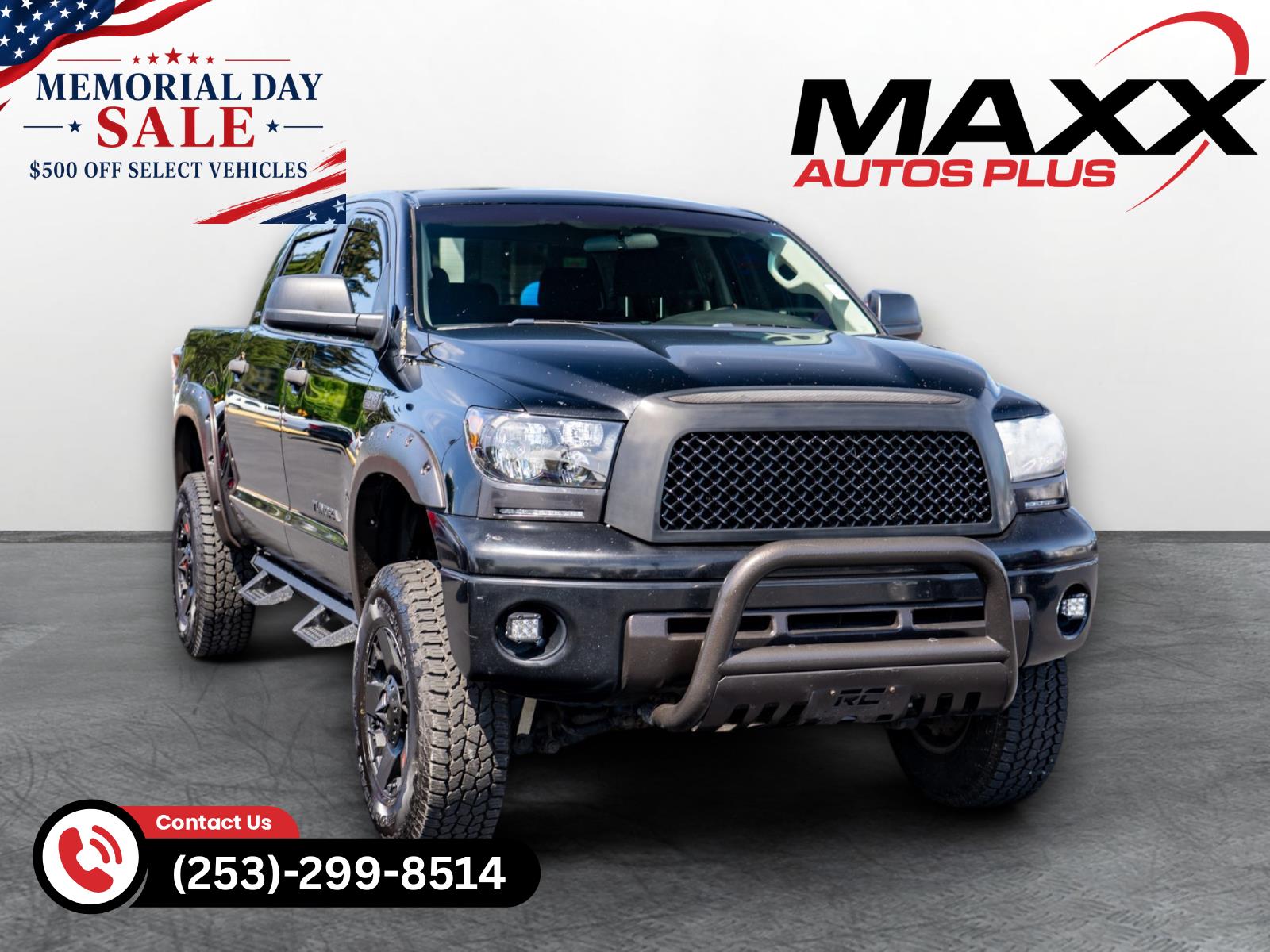 Black 2007 Toyota Tundra SR5 5.7L Double Cab 4WD Pickup Truck Four-Wheel Drive 6-Speed Automatic