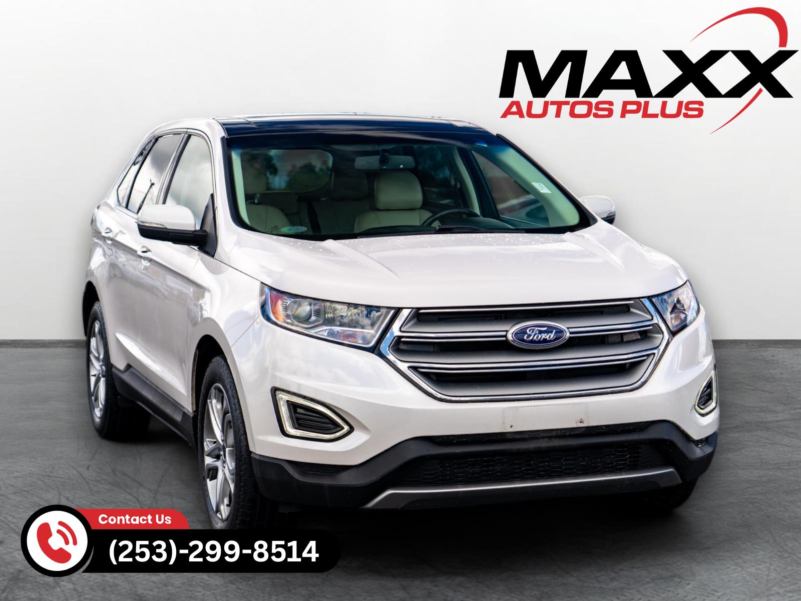 White Platinum Metallic Tri-Coat 2016 Ford Edge SUV / Crossover All-Wheel Drive 6-Speed Automatic