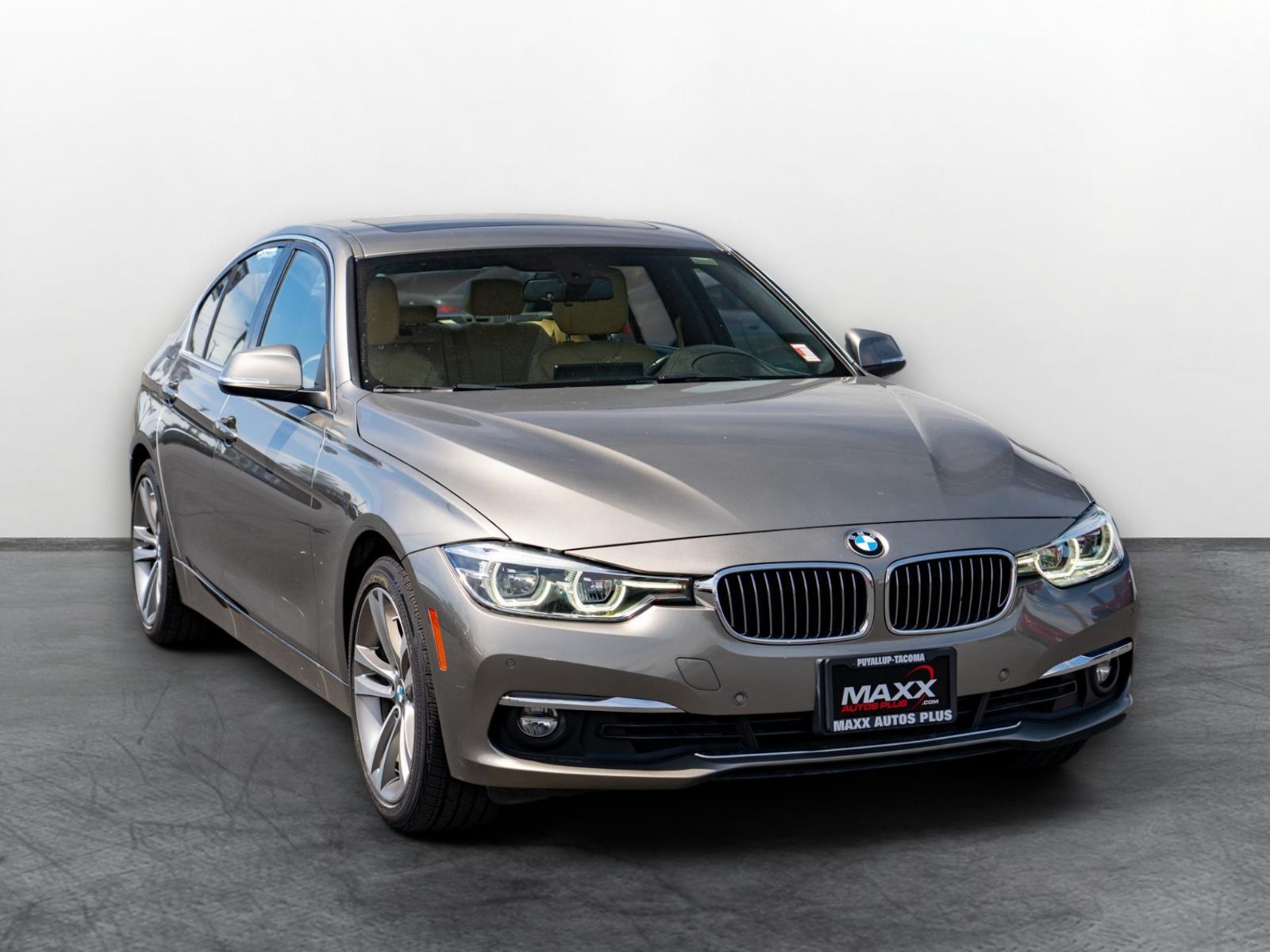 Gray (Platinum Silver Metallic) 2018 BMW 3 Series Sedan Rear-Wheel Drive Automatic