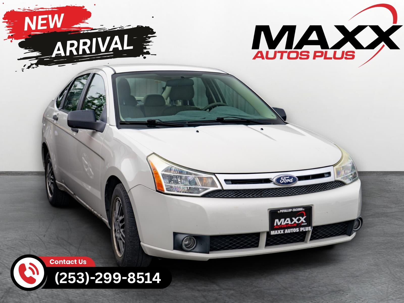 White Suede 2011 Ford Focus Sedan Front-Wheel Drive 4-Speed Automatic