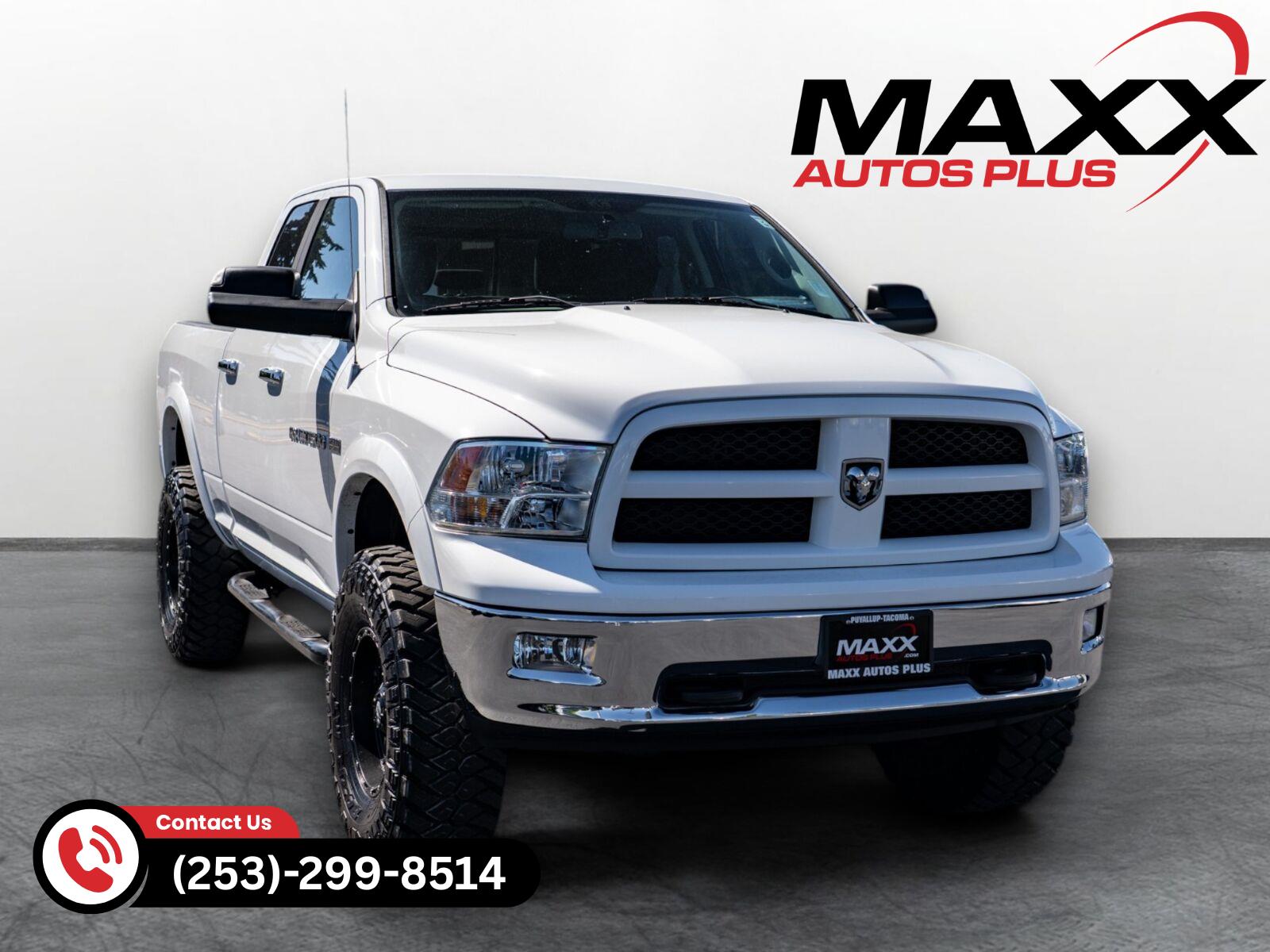 Bright White 2012 RAM 1500 Pickup Truck Four-Wheel Drive 6-Speed Automatic