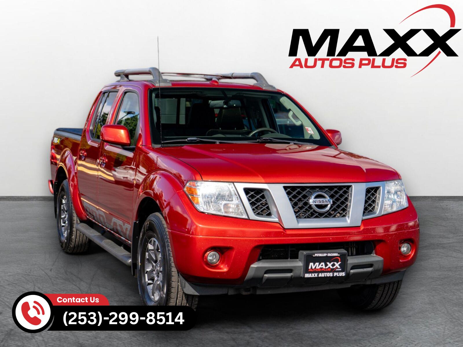 Lava Red 2017 Nissan Frontier Pickup Truck Four-Wheel Drive Automatic