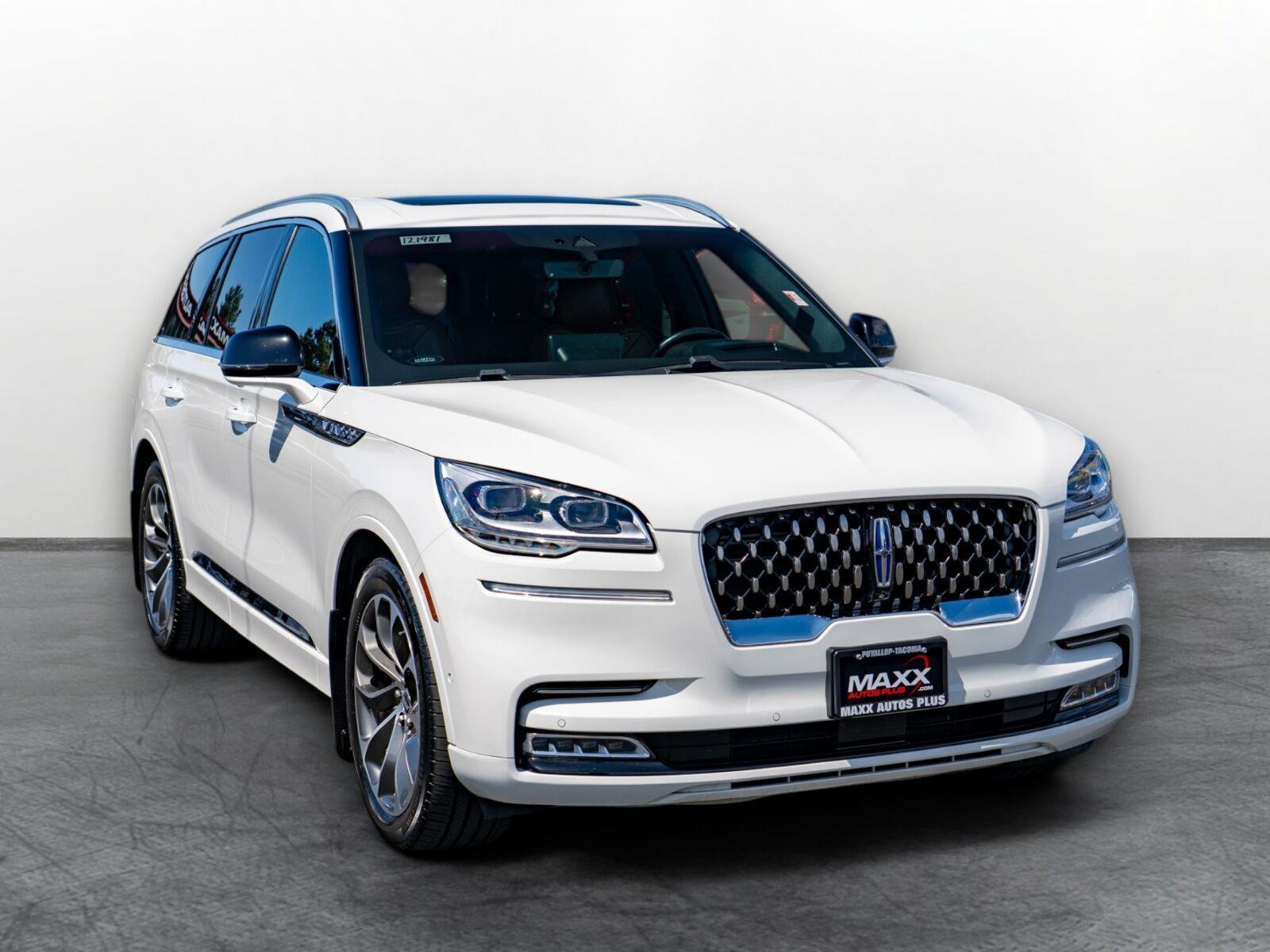 Pristine White 2021 Lincoln Aviator SUV / Crossover All-Wheel Drive Automatic
