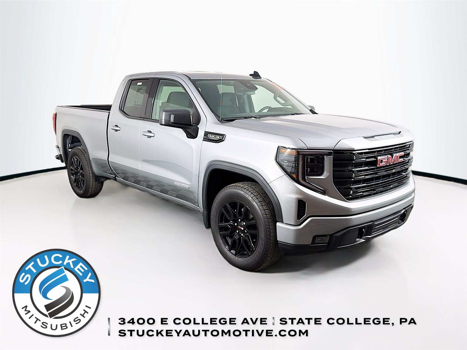 Sterling Metallic 2025 GMC Sierra 1500 Elevation Double Cab 4WD Pickup Truck Four-Wheel Drive Automatic