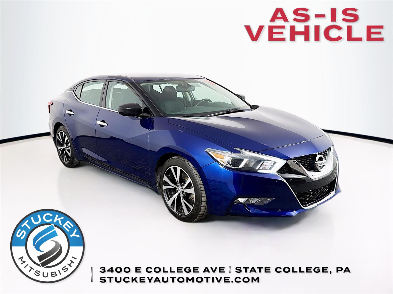 Deep Blue Pearl 2017 Nissan Maxima S FWD Sedan Front-Wheel Drive Continuously Variable Transmission