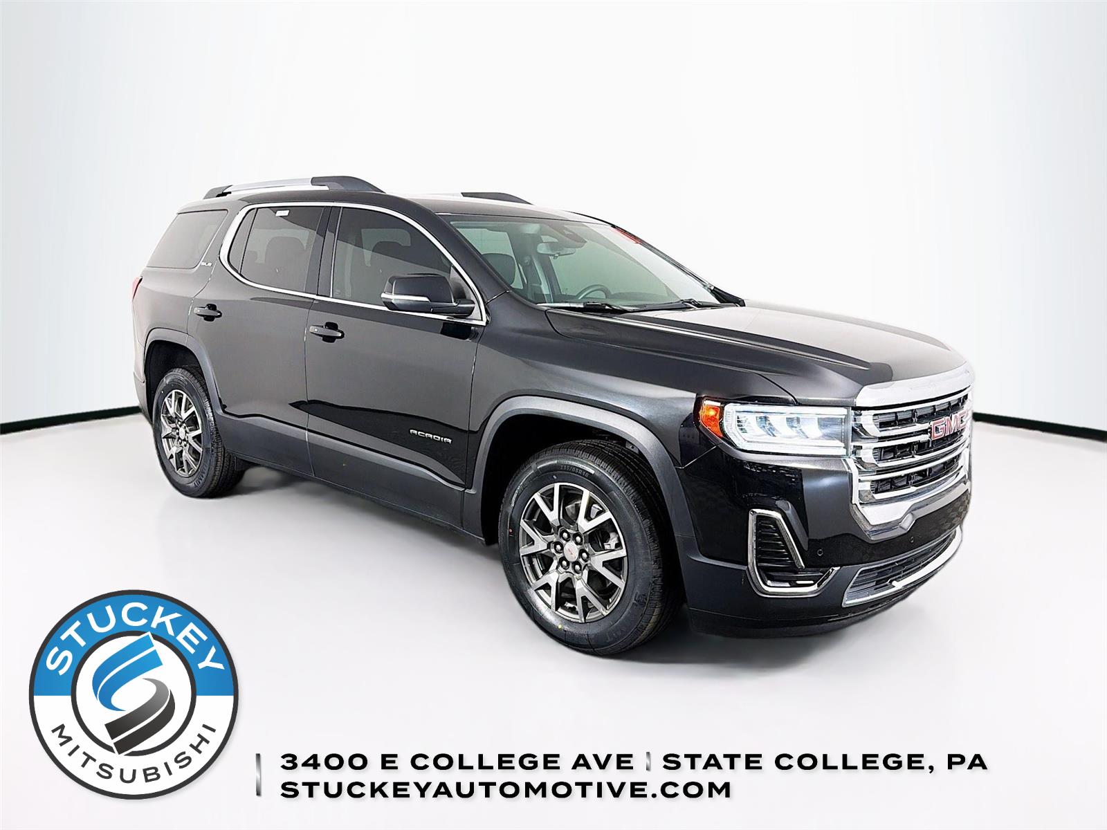 Gray (Satin Steel Metallic) 2021 GMC Acadia SLE AWD SUV / Crossover Four-Wheel Drive 9-Speed Automatic