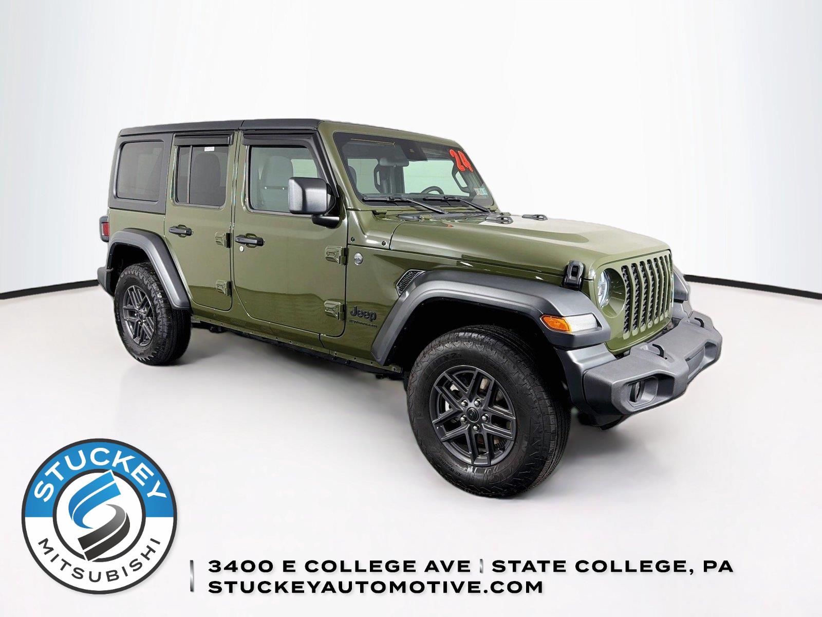 Sarge Green Clearcoat 2024 Jeep Wrangler SUV / Crossover Four-Wheel Drive 8-Speed Automatic