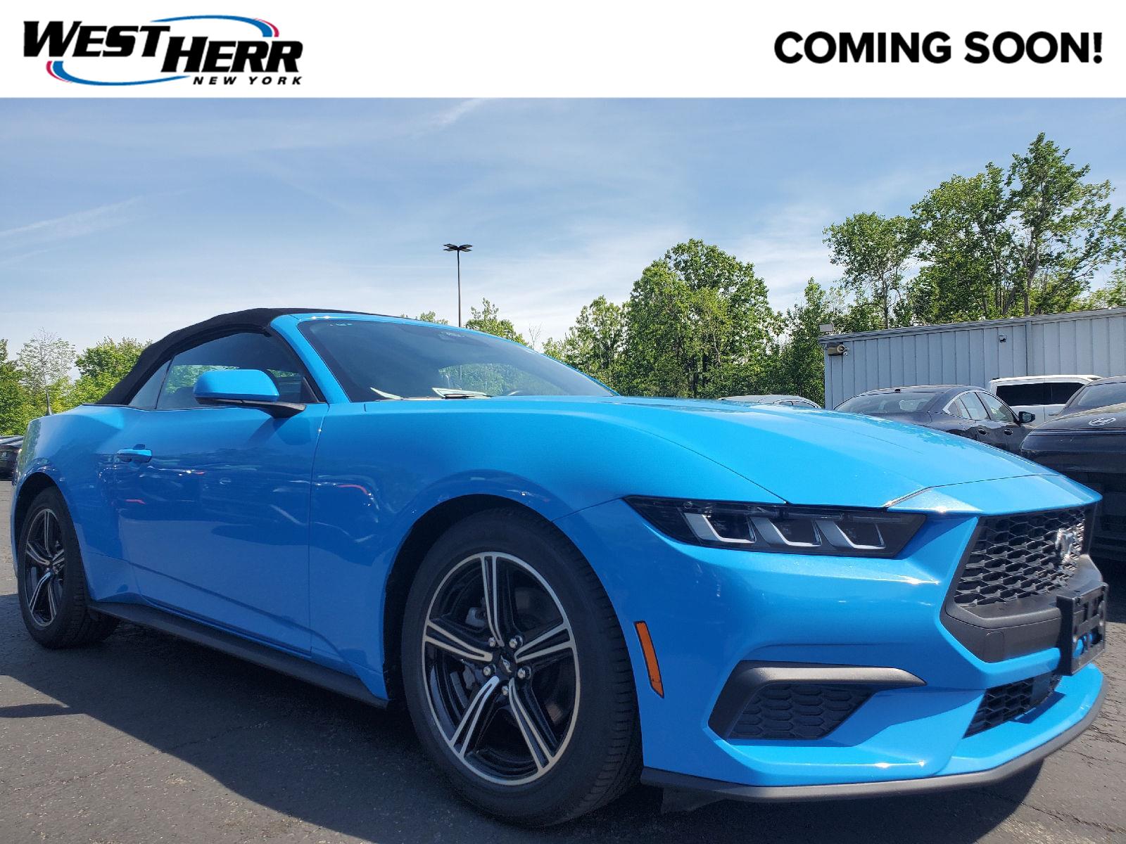Grabber Blue 2024 Ford Mustang EcoBoost Premium Convertible RWD Convertible Rear-Wheel Drive Automatic