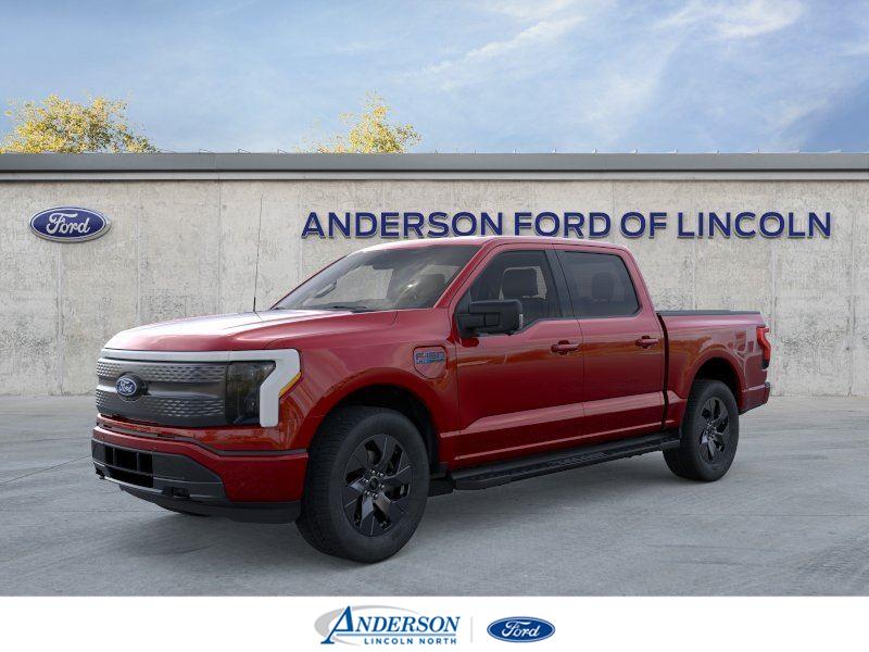 Rapid Red Metallic Tinted Clearcoat 2025 Ford F-150 Lightning Pickup Truck All-Wheel Drive Automatic
