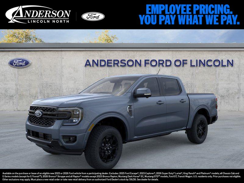 Blue (Azure Gray Metallic Tri-Coat) 2025 Ford Ranger Pickup Truck Four-Wheel Drive Automatic