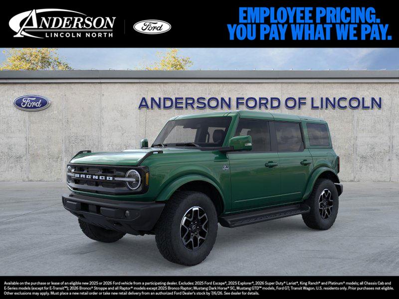 Eruption Green Metallic 2025 Ford Bronco Outer Banks 4-Door 4WD SUV / Crossover Four-Wheel Drive Automatic