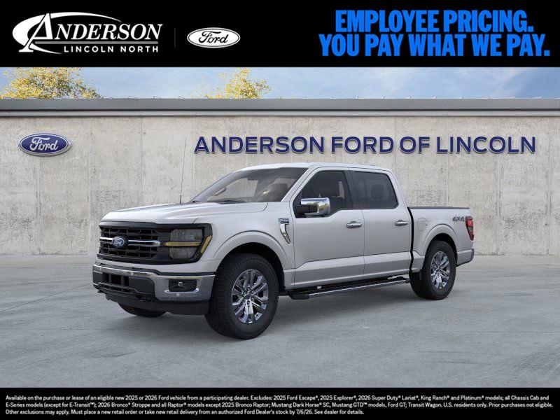 Iconic Silver Metallic 2026 Ford F-150 XLT SuperCrew 4WD Pickup Truck Four-Wheel Drive Automatic