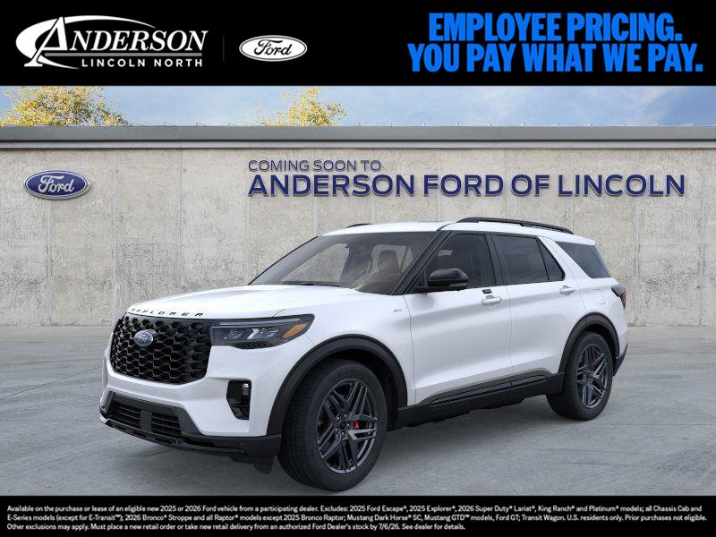 Star White Metallic Tri-Coat 2026 Ford Explorer ST-Line AWD SUV / Crossover All-Wheel Drive Automatic