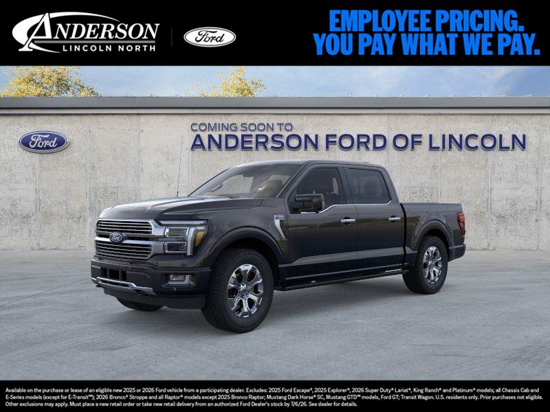 Agate Black Metallic 2026 Ford F-150 Platinum SuperCrew 4WD Pickup Truck Four-Wheel Drive Automatic