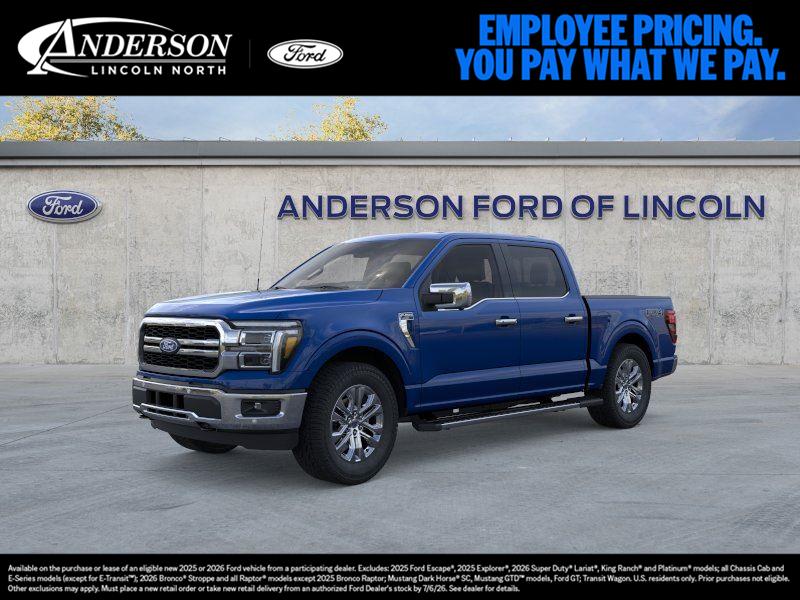 Argon Blue Metallic 2026 Ford F-150 Lariat SuperCrew 4WD Pickup Truck Four-Wheel Drive Automatic