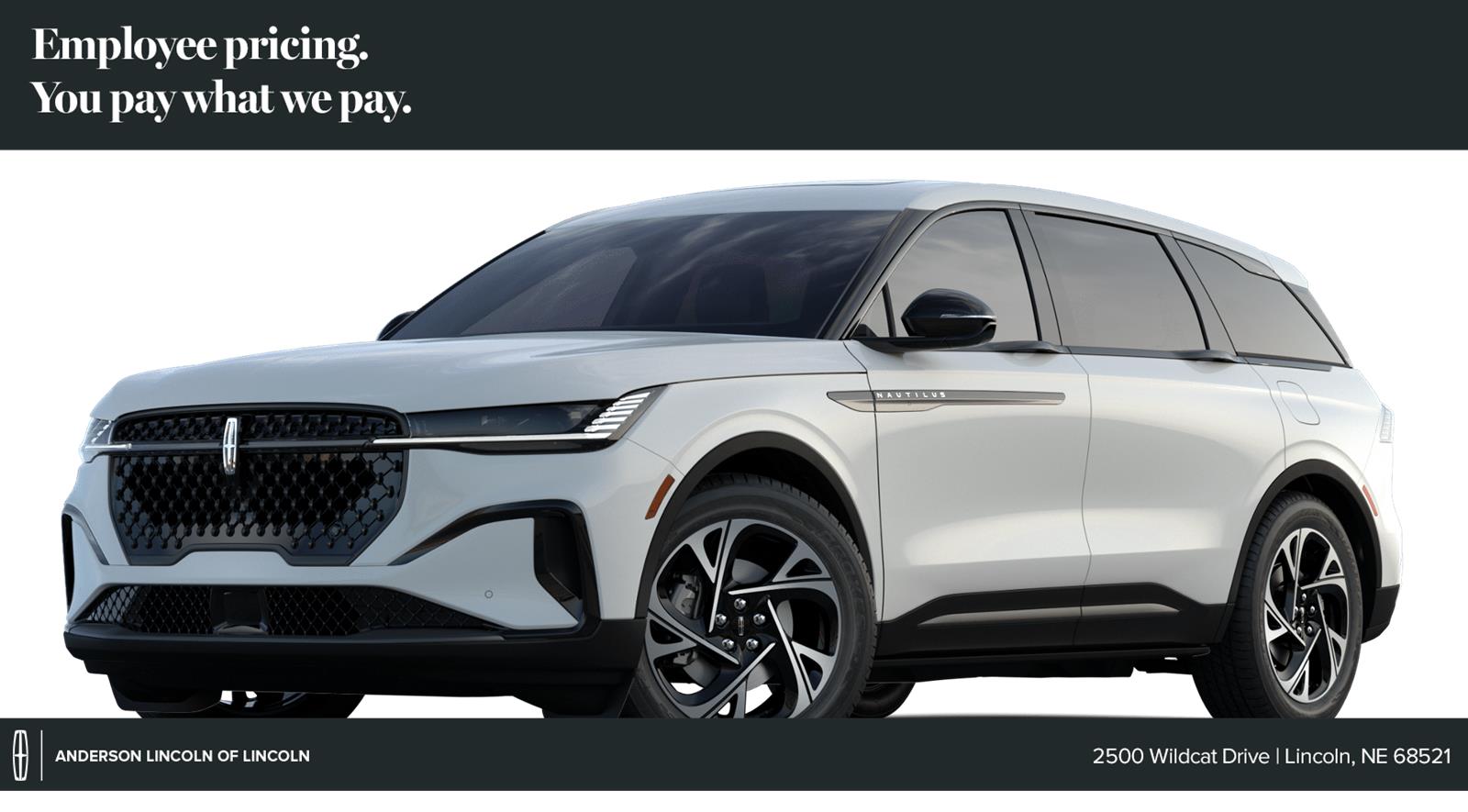 White Platinum Metallic Tri-Coat 2026 Lincoln Nautilus Premiere AWD SUV / Crossover All-Wheel Drive 8-Speed Automatic