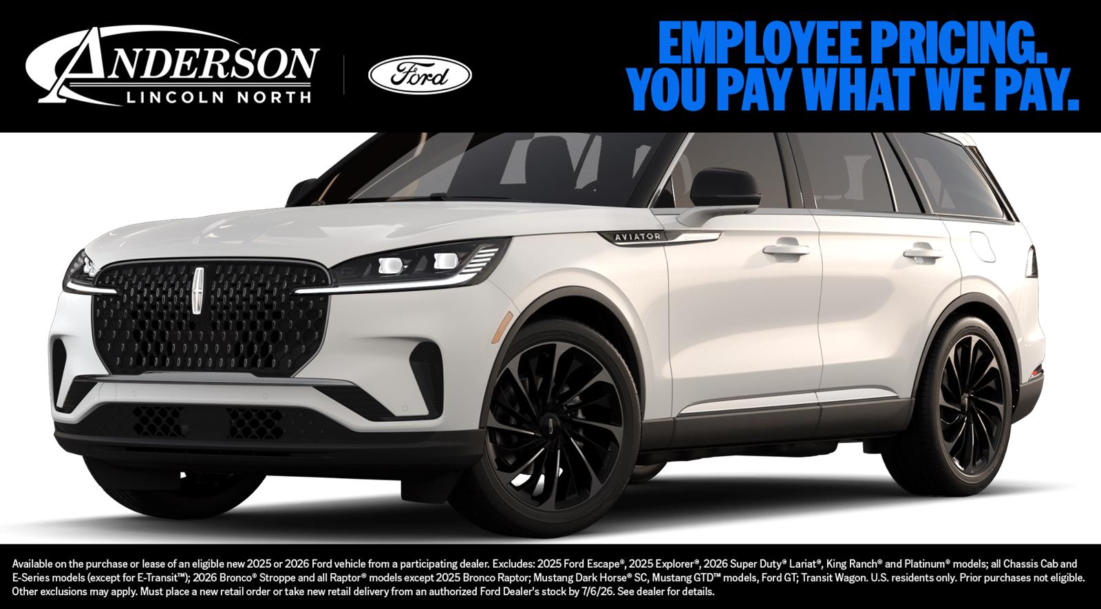 Pristine White Metallic Tri-Coat 2026 Lincoln Aviator Reserve AWD SUV / Crossover All-Wheel Drive Automatic
