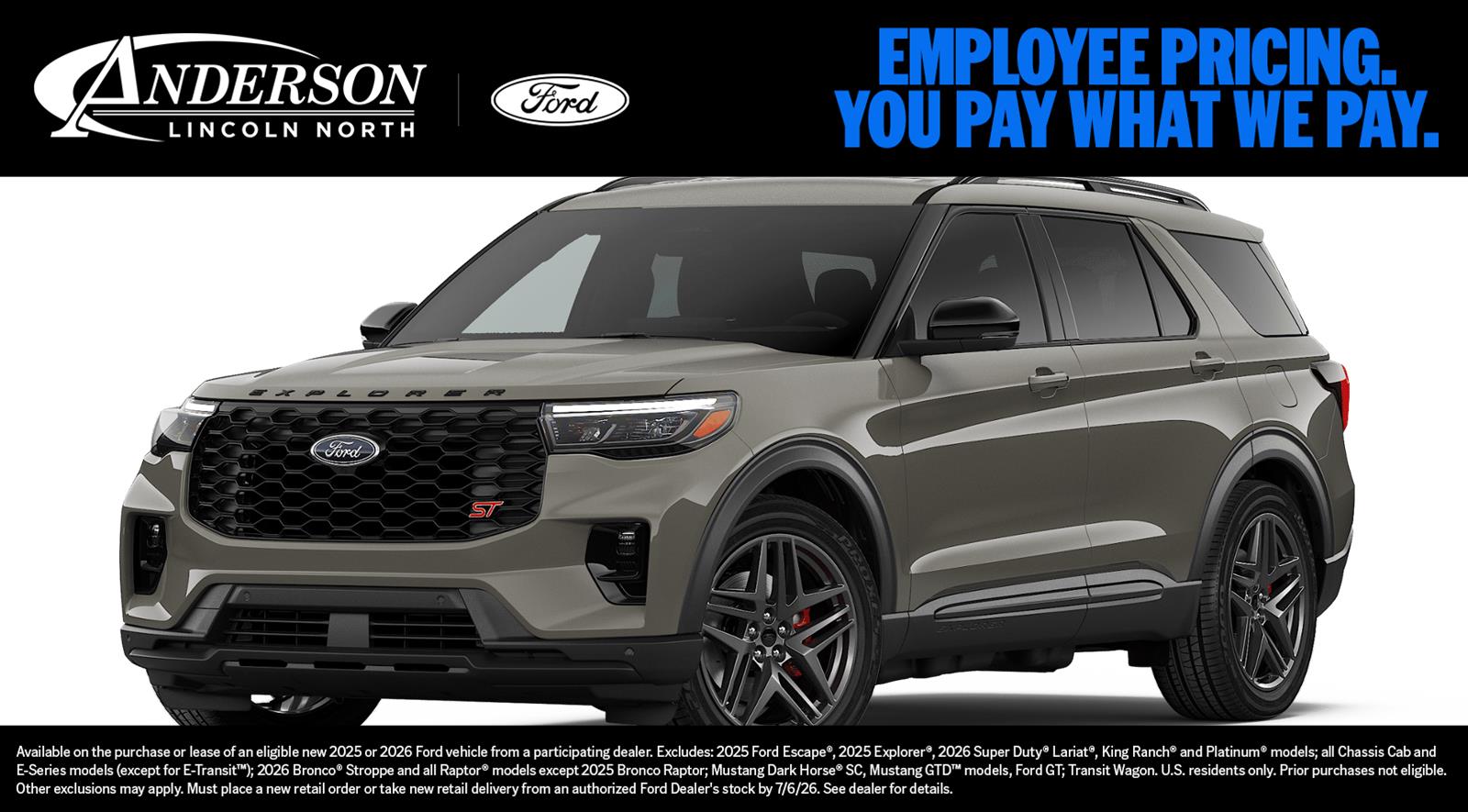 New 2026 Ford Explorer for sale in Lincoln NE
