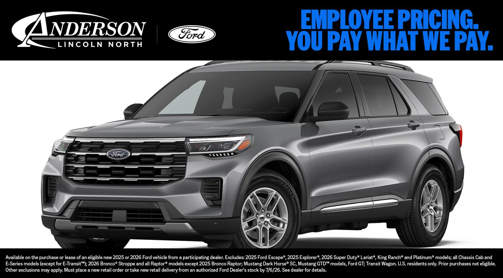 New 2026 Ford Explorer for sale in Lincoln NE