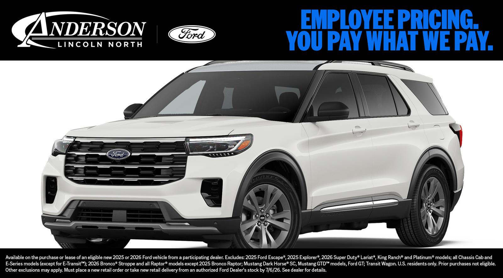 New 2026 Ford Explorer for sale in Lincoln NE