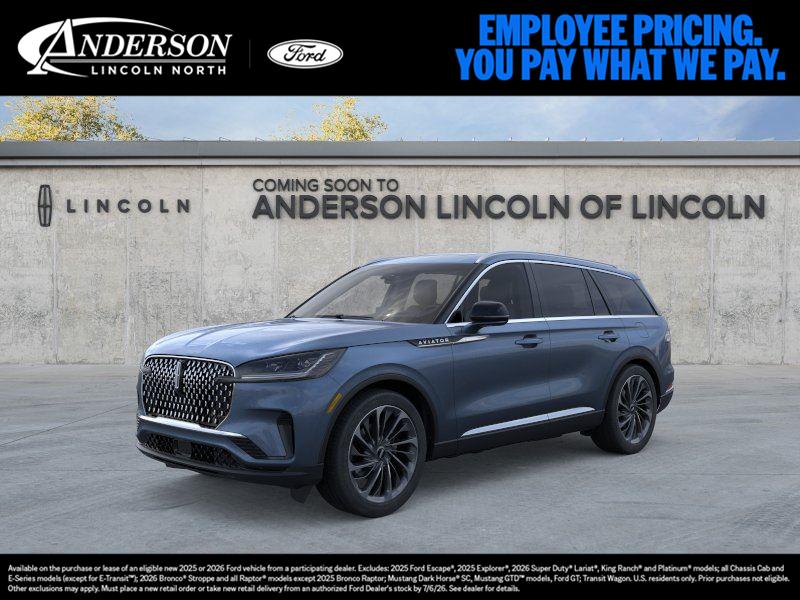 Whisper Blue Metallic Clearcoat 2026 Lincoln Aviator SUV / Crossover All-Wheel Drive Automatic