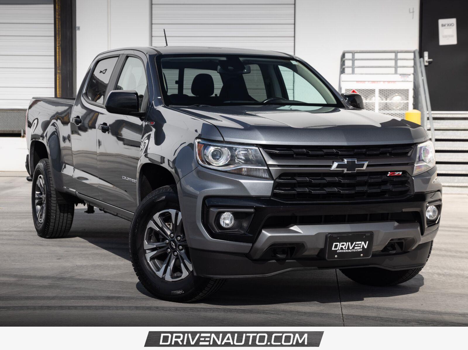 Gray (Satin Steel Metallic) 2021 Chevrolet Colorado Pickup Truck Four-Wheel Drive 6-Speed Automatic