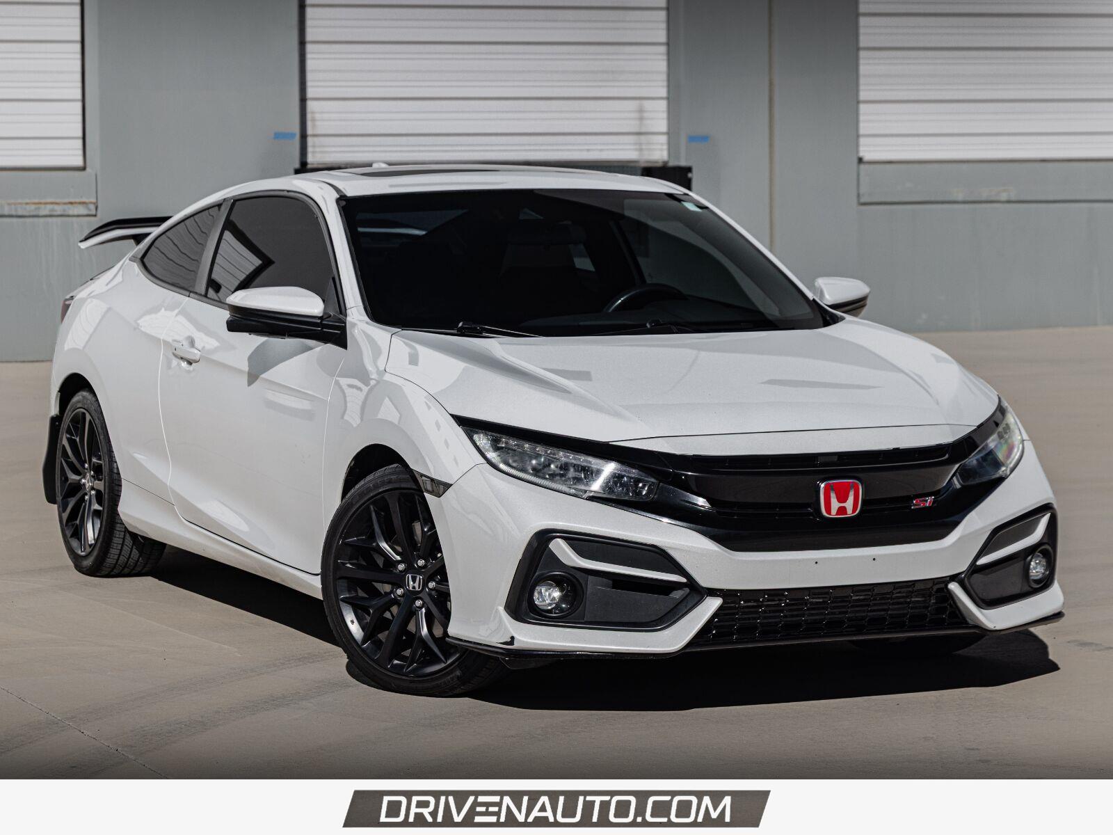 Platinum White Pearl 2020 Honda Civic Coupe Front-Wheel Drive Manual