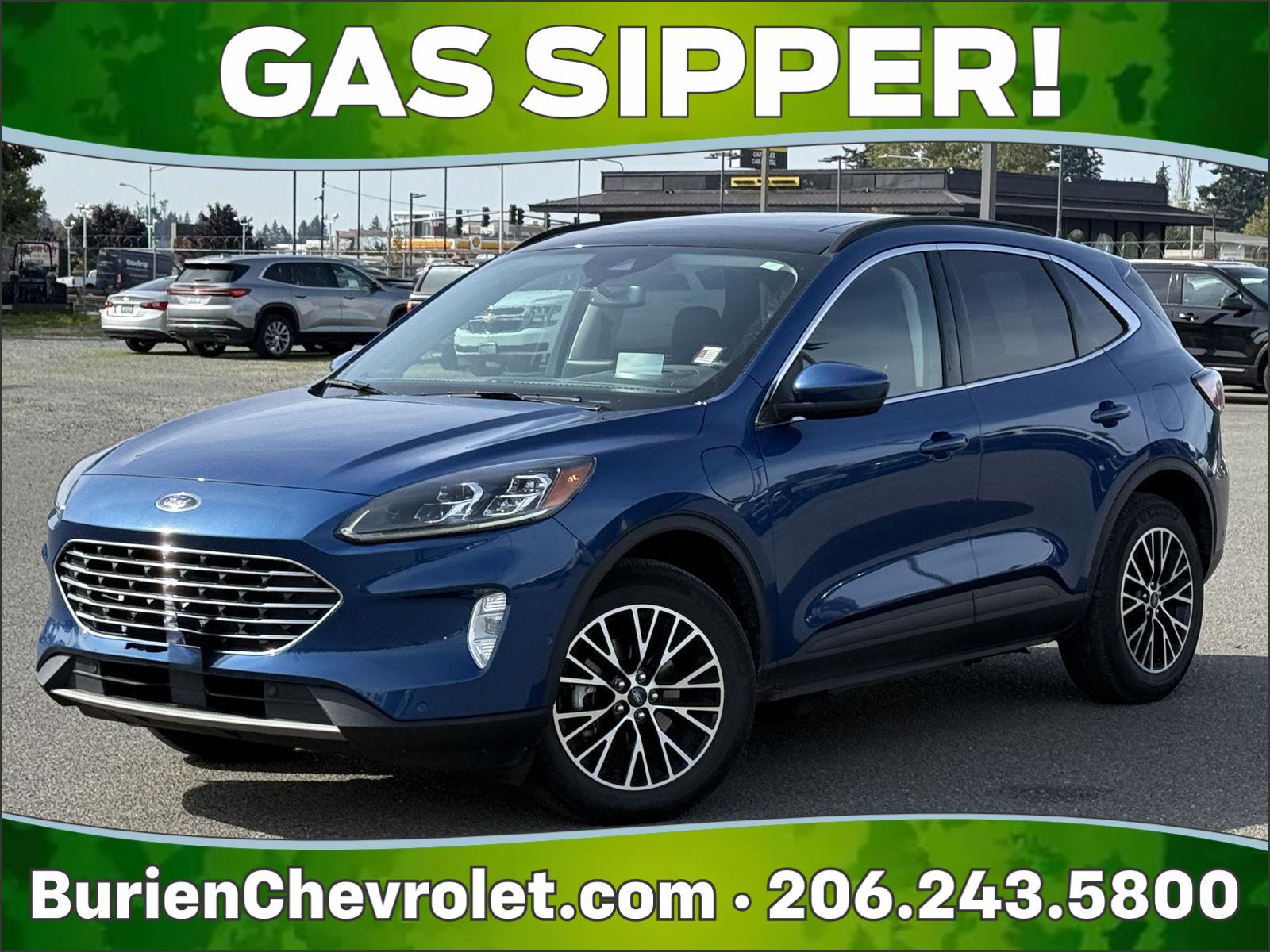 Atlas Blue 2022 Ford Escape Hybrid Plug-in SUV / Crossover Front-Wheel Drive Continuously Variable Transmission
