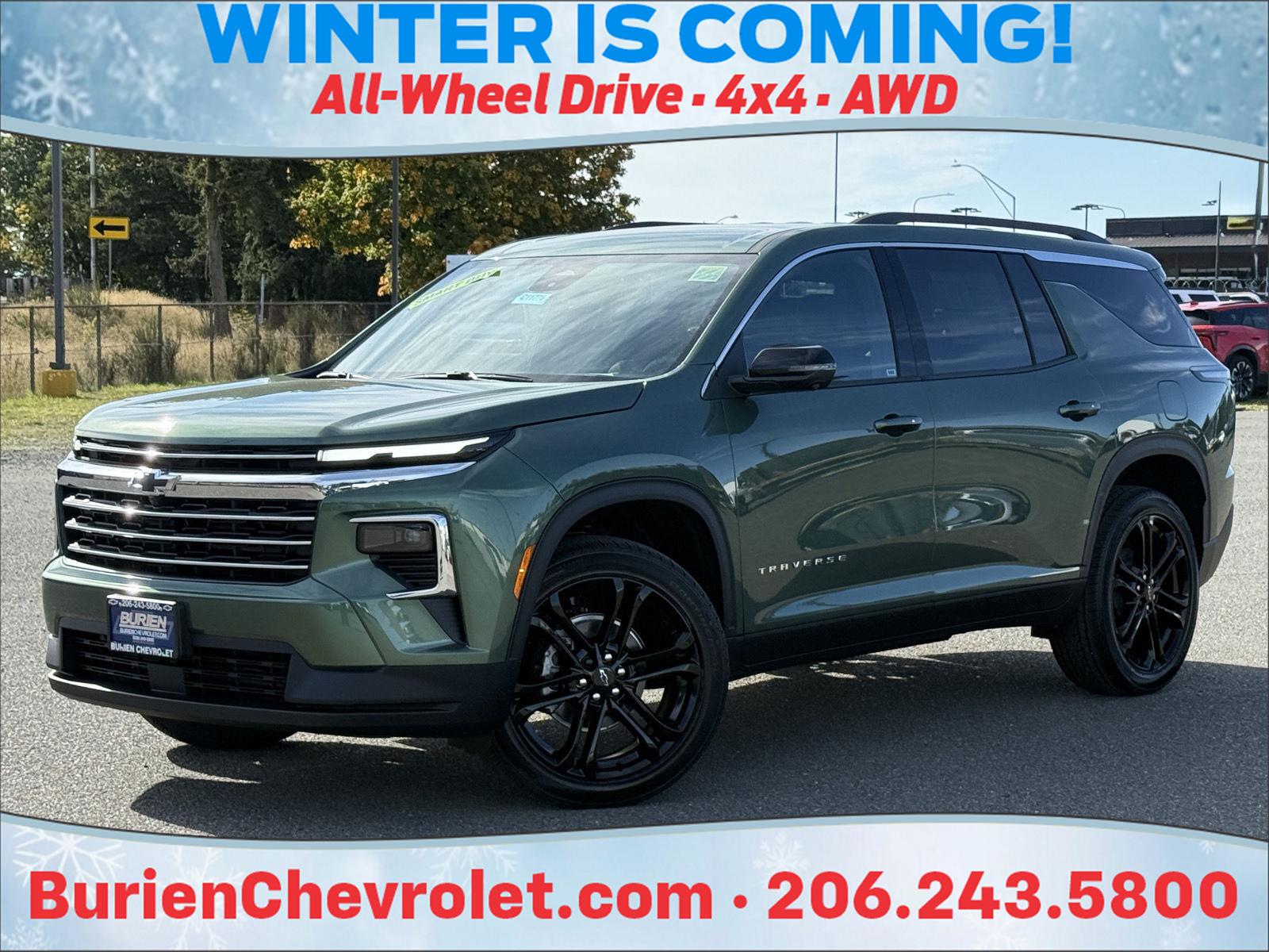Trillium Green Metallic 2027 Chevrolet Traverse SUV / Crossover Four-Wheel Drive 8-Speed Automatic
