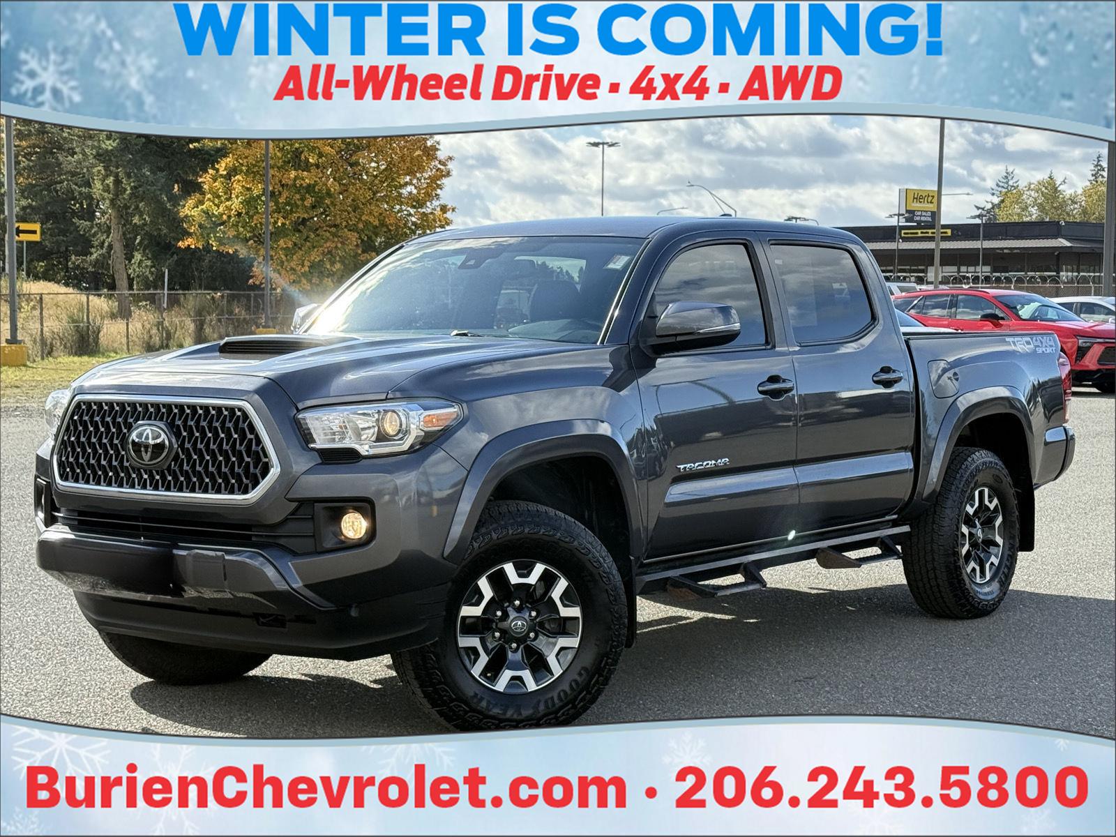 Magnetic Gray Metallic 2019 Toyota Tacoma Pickup Truck Four-Wheel Drive Automatic