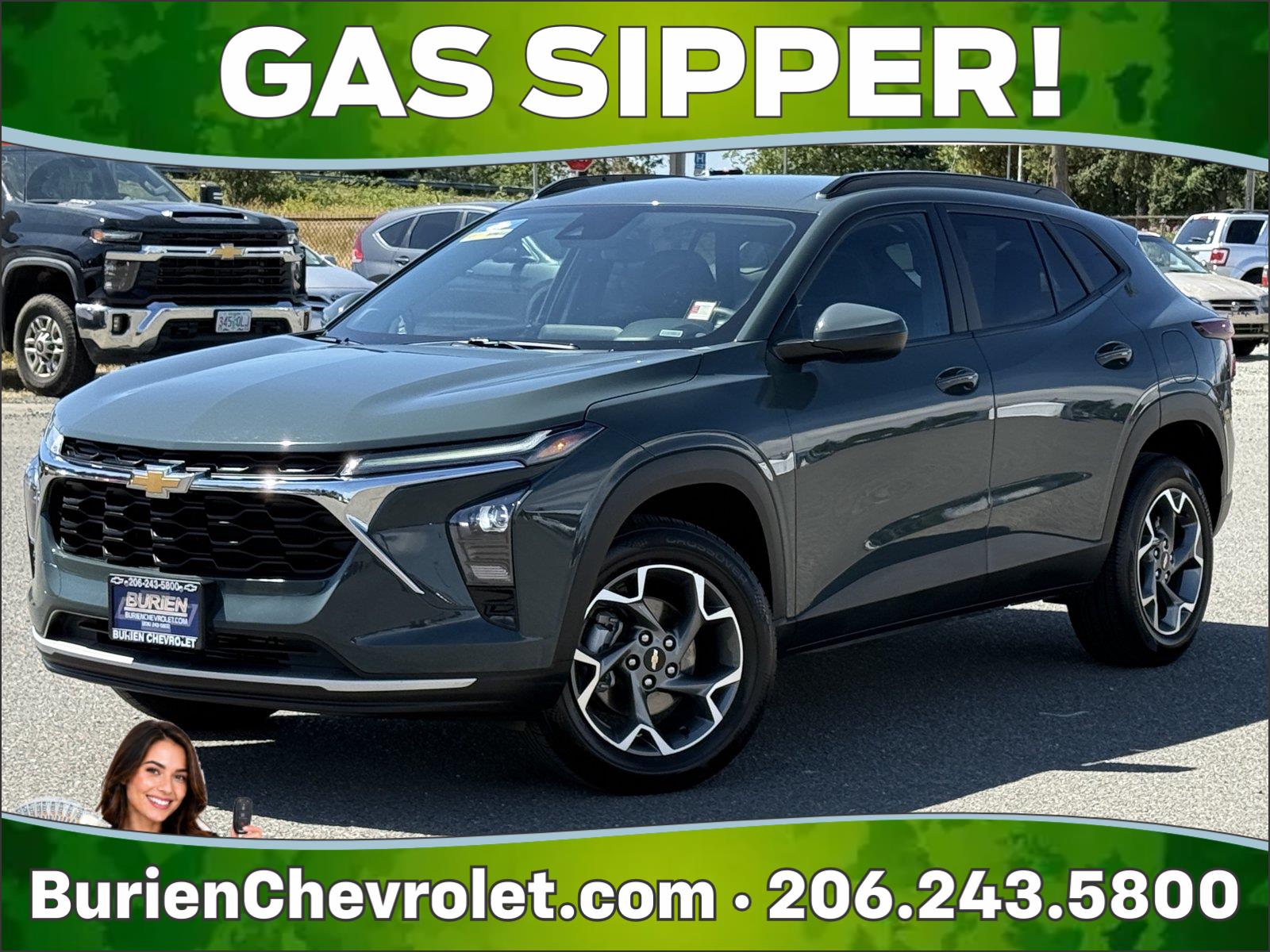 Gray 2025 Chevrolet Trax SUV / Crossover Front-Wheel Drive Automatic