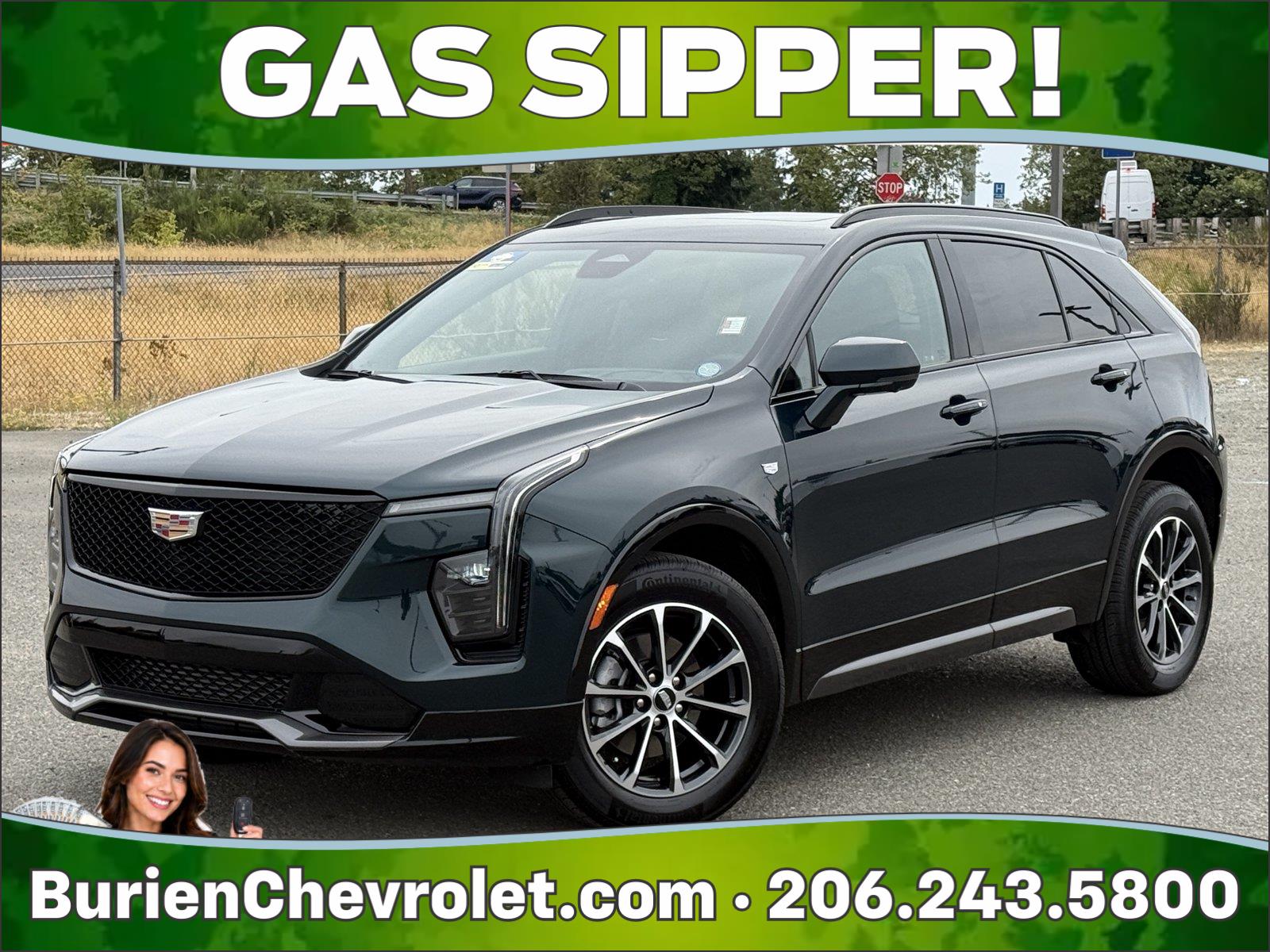 Emerald Lake Metallic 2024 Cadillac XT4 SUV / Crossover Four-Wheel Drive 9-Speed Automatic