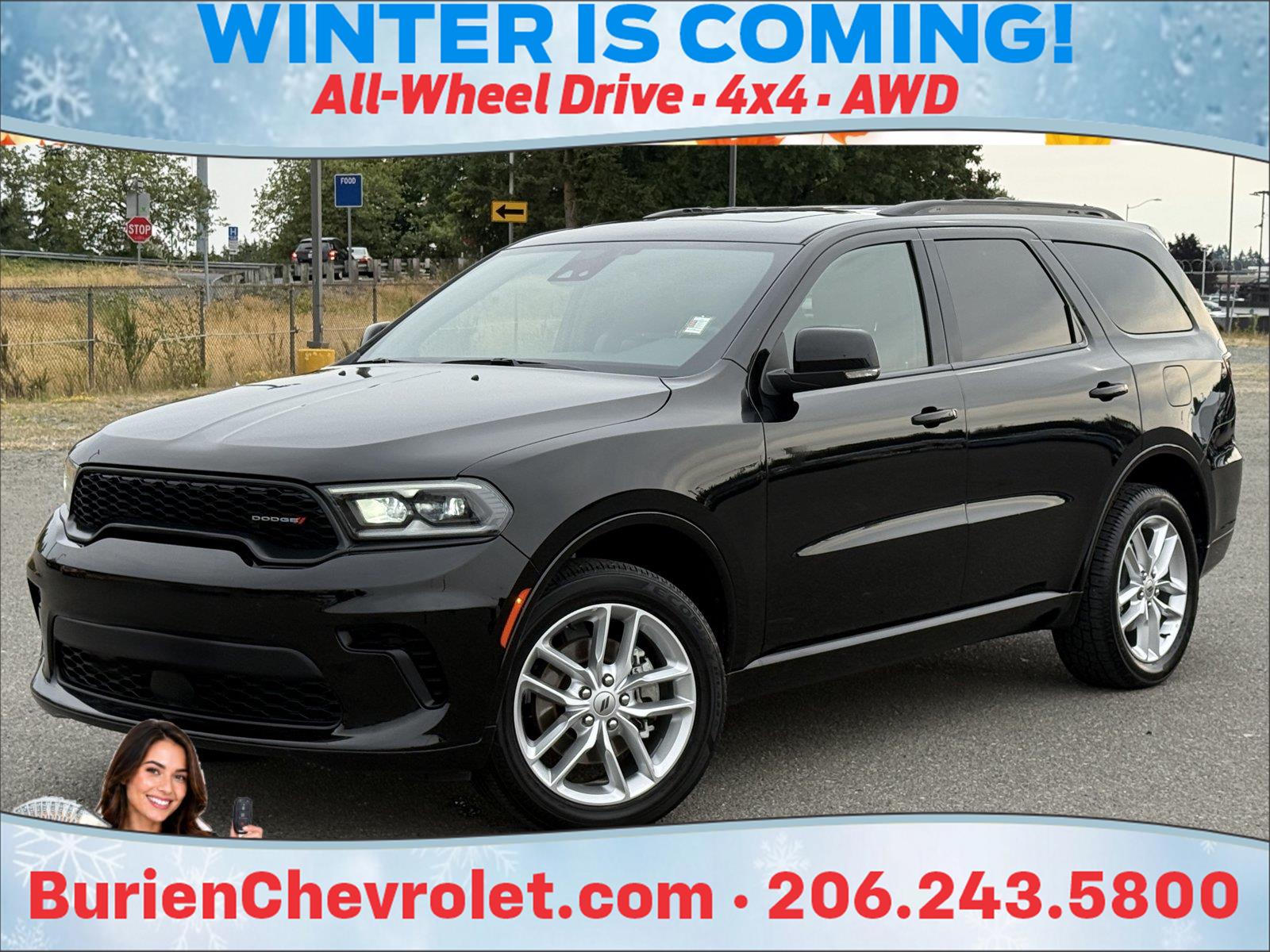 DB Black Clearcoat 2024 Dodge Durango SUV / Crossover All-Wheel Drive 8-Speed Automatic