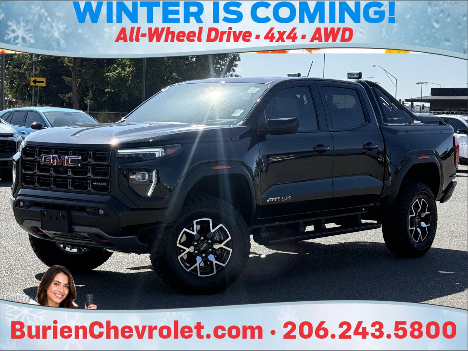 Onyx Black 2026 GMC Canyon Pickup Truck Four-Wheel Drive 8-Speed Automatic