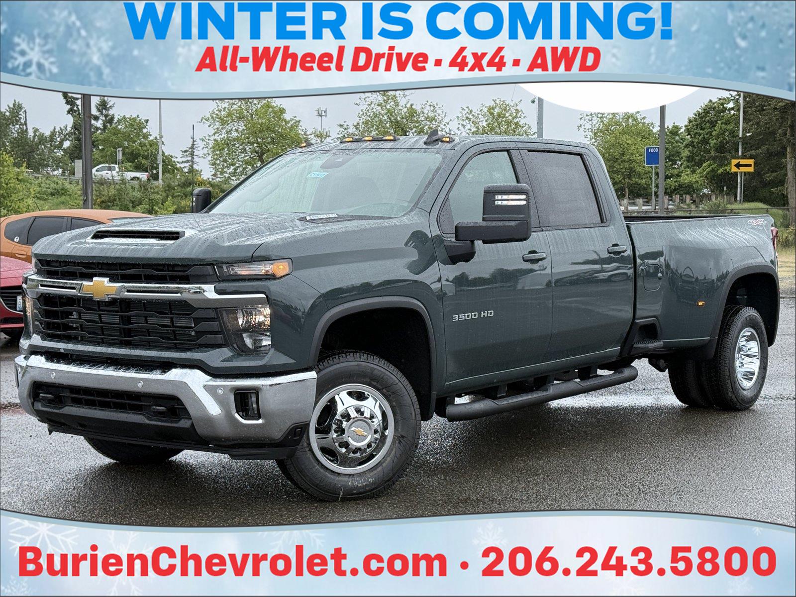 Cypress Gray 2026 Chevrolet Silverado 3500HD Pickup Truck Four-Wheel Drive Automatic