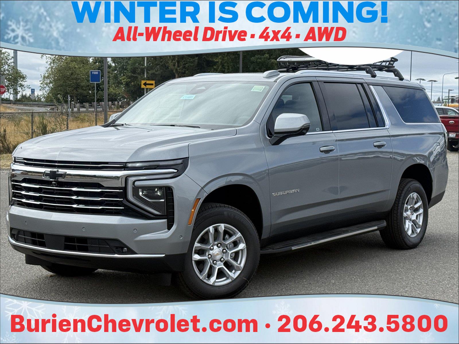 Sterling Gray Metallic 2026 Chevrolet Suburban SUV / Crossover Four-Wheel Drive Automatic